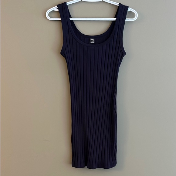 SHEIN Blue Ribbed Bodycon Mini Dress Cocktail size medium - Picture 7 of 7